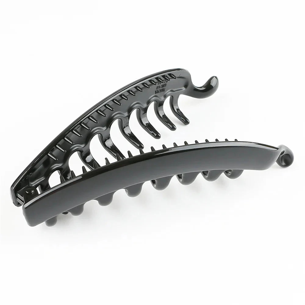 Frosted Solid Color Banana Hair Clips β Fashion Ponytail Barrettes & Hair Claws for Women